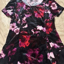 Floral Velvet Top XS