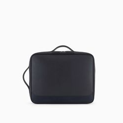 Emporio Armani ASV Navy Regenerated Saffiano Recycled Nylon Business Backpack