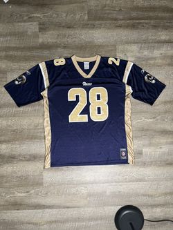 Vintage Reebok On Field Marshall Faulk 28 St. Louis Rams LA NFL Jersey Size 2XL NWOT