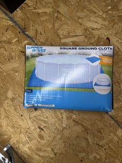 Summer Waves Square Ground Cloth Cover for 15 FT Inflatable/Frame Pools - NEW