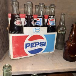 Pepsi Bottles And Holder