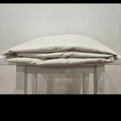 Cream colored Brooklinen cotton sateen Queen/full duvet cover