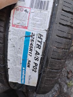 Brand new 225/45/17-in tire on rim