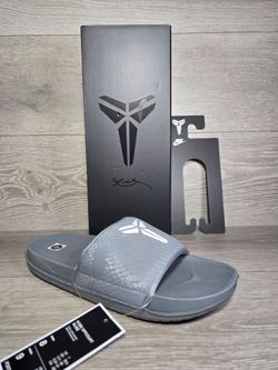 Nike Kobe Offcourt Slide Cool Grey White IF2870-002 Mens Size 8 / Womens 9 NEW