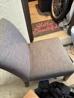 Large gray chair