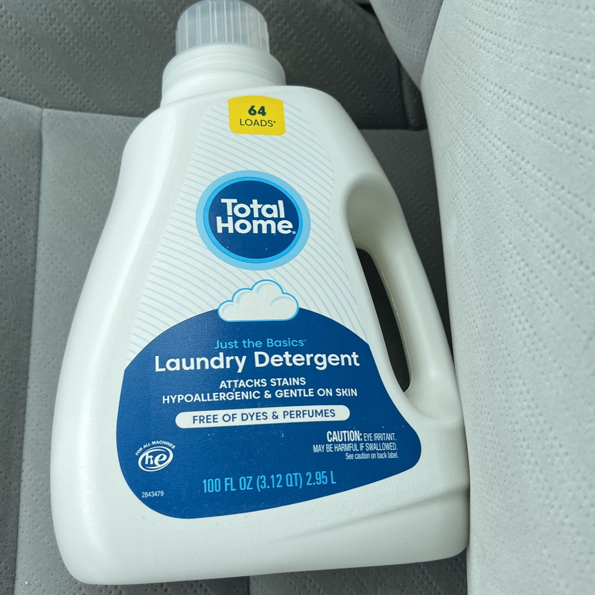 Total Home Free & Clear Laundry Detergent, 100 Fl Oz Each