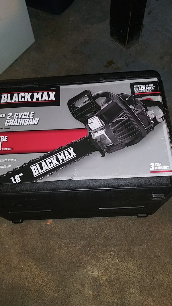 Black Max 18" chain saw for Sale in WA OfferUp