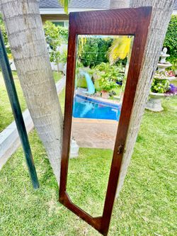 Antique oak armoire door