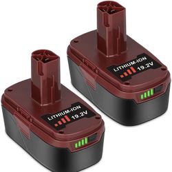 KUNLUN 2Pack 6.5Ah Replacement Battery for Craftsman C3 19.2-Volt Lithium-Ion Battery XCP DieHard 11 PP2011 PP2030 79005 53 