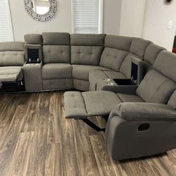 Upgrade Your Space: 2-Seat Recliner with Cup Holders – $1450  Only!