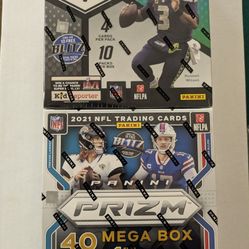 2021 Panini Prizm And Mosiac Football NFL Mega Box - Walmart - Lot Of 2