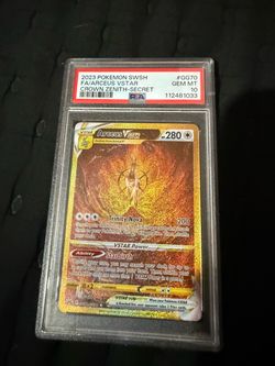 Arceus Vstar Crown Zenith SIR PSA10