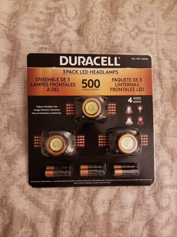 Duracell 3-Pack LED Headlamps