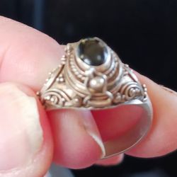 Vintage 925 Silver Black Onyx Poison Ring Selling On Other Sites For $105.00 I Am Sell For $75.00. Size 7