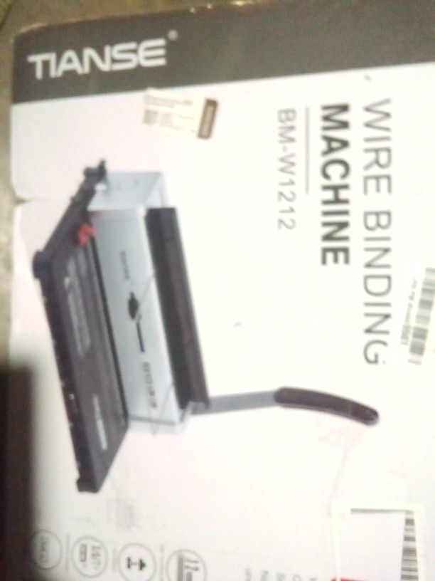TIANSE Binding Machine, Wire Binder Machine 34 - Square Size Holes, Punching 120.