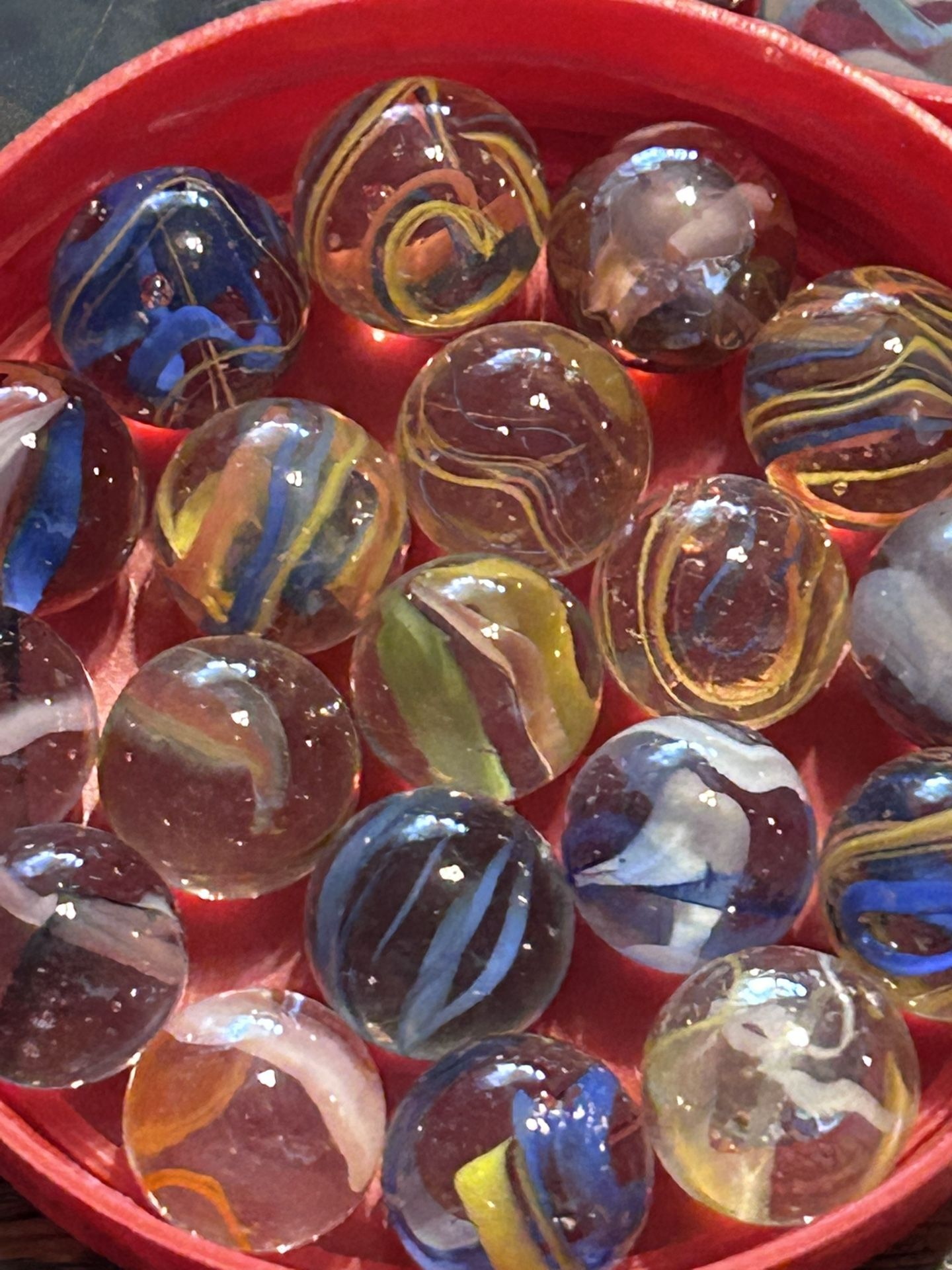 55  Marbles Including 2 Shooters Some Vintage