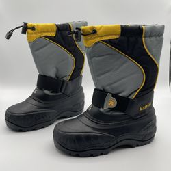 New! Kamik Rain / Snow Boots for Kids. Size 13.  Grey and Black. COMFORT RATED to -40°F . Seam-sealed waterproof  construction. 