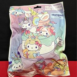 🦄Sanrio Hello Kitty and Friends Unicorn Hangers mystery pack containing one randomly selected flocked figure.  (Authentic) (Sealed)