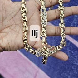 I Deliver I Ship 14k Gold Plated Chain Set