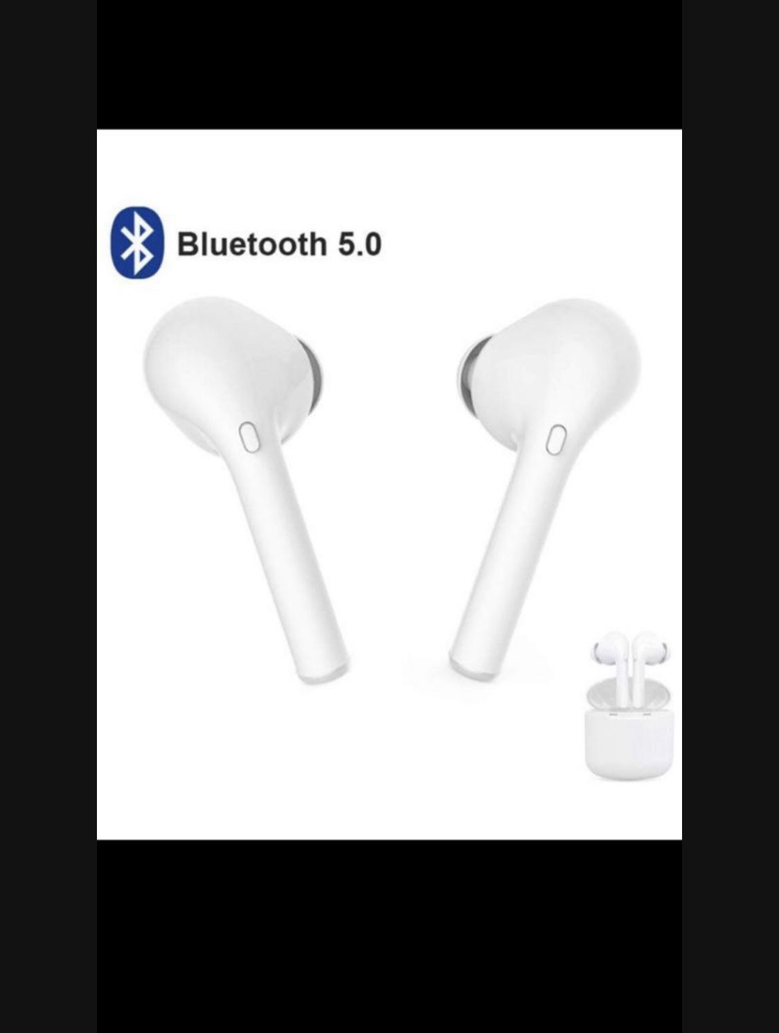 True Wireless Earbuds, Bluetooth 5.0 Headphones with IPX5 Water-Resistant, Built-in Mic & Sport Headphones, Portable HiFi Stereo with Charging case