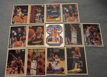 Lot of 13 Golden State Warriors MBA Basketball Cards