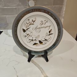 Georgian China 35th Anniversary Plate 