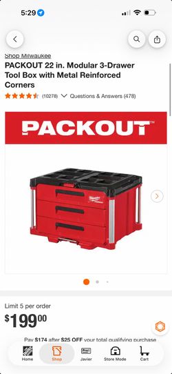 Milwaukee 3 drawer pack out