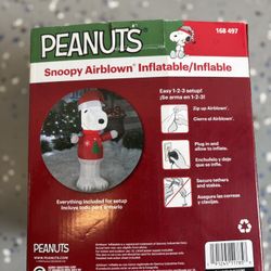 Airblown Inflatable Christmas Snoopy 3.5' Gemmy Ho Ho Ho Sweater
