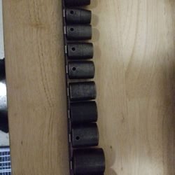 SNAP ON 11 pc 1/2" drive standard impact socket set