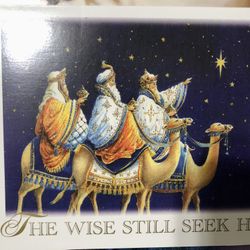 VNTG Three Wise Men" or "Three Kings,"  Greeting Christmas Card