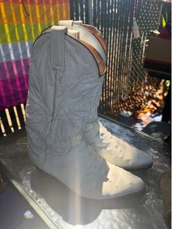 ostrich cowboy boots size 9 $25