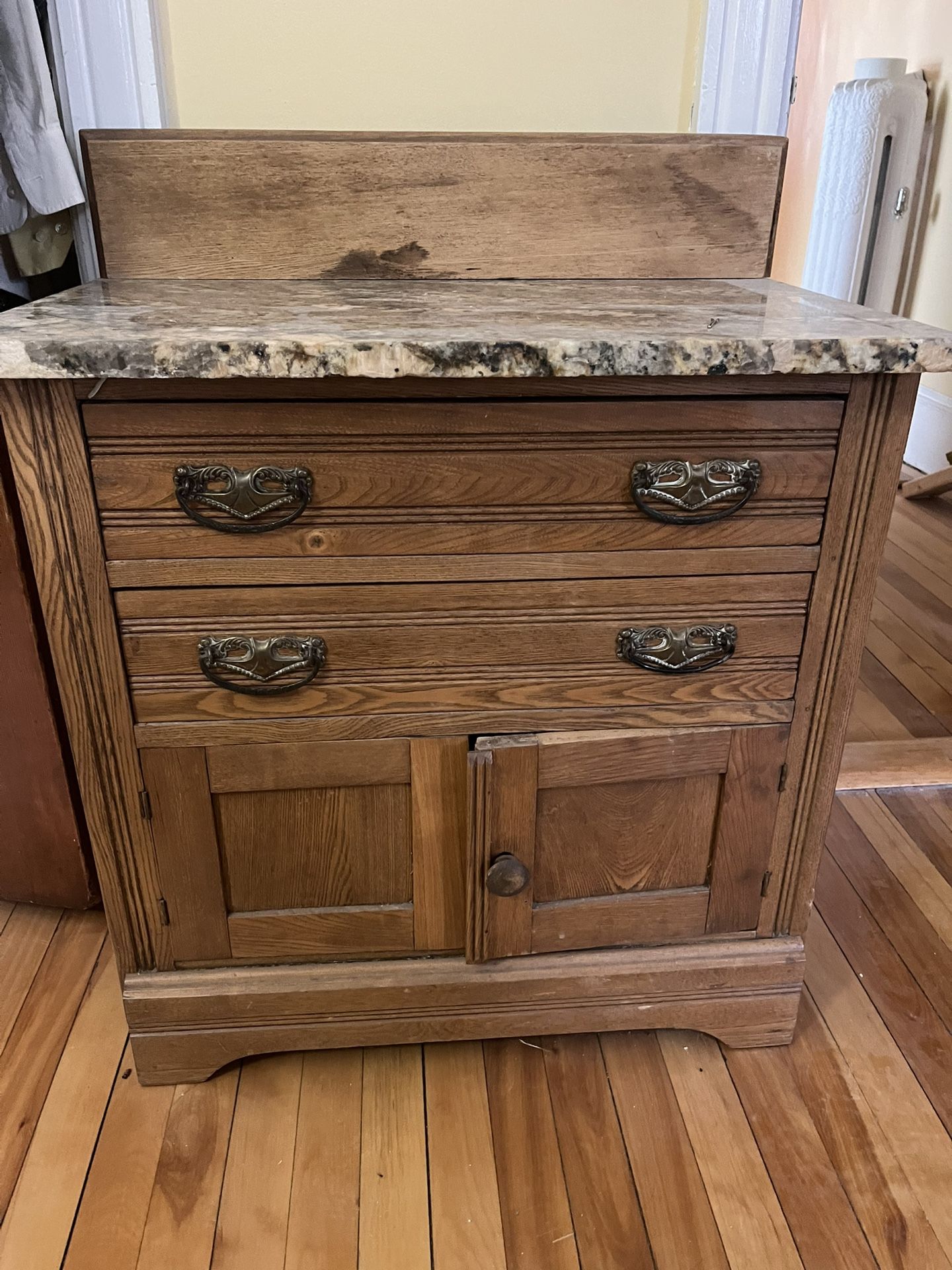 Antique Commode With Granite Too