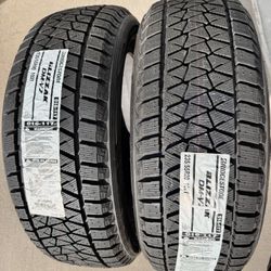 Pair (2) 235 55 20 Bridgestone Blizzak DM-V2 winter tires 