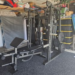 Smith Machine 2001 | Multi-Use Adj Bench | Gym Equipment | Fitness | Squat Rack | Excercise |🔴WEIGHTS AND BARBELL SOLD SEPARATELY 🔴 FREE DELIVERY 🚚