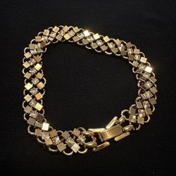 Brand New Men’s Solid Miami Cuban Link Bracelet - 14K Gold Finish - High Polish