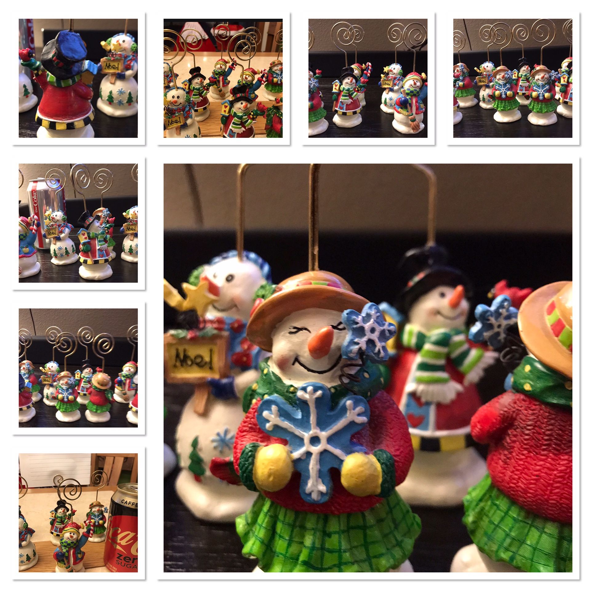 Christmas Snowpeople Place Holders or Picture Holders