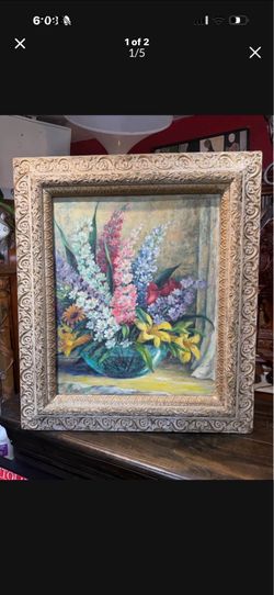 30 by 26 beautiful Mid Century oil signed by the artist