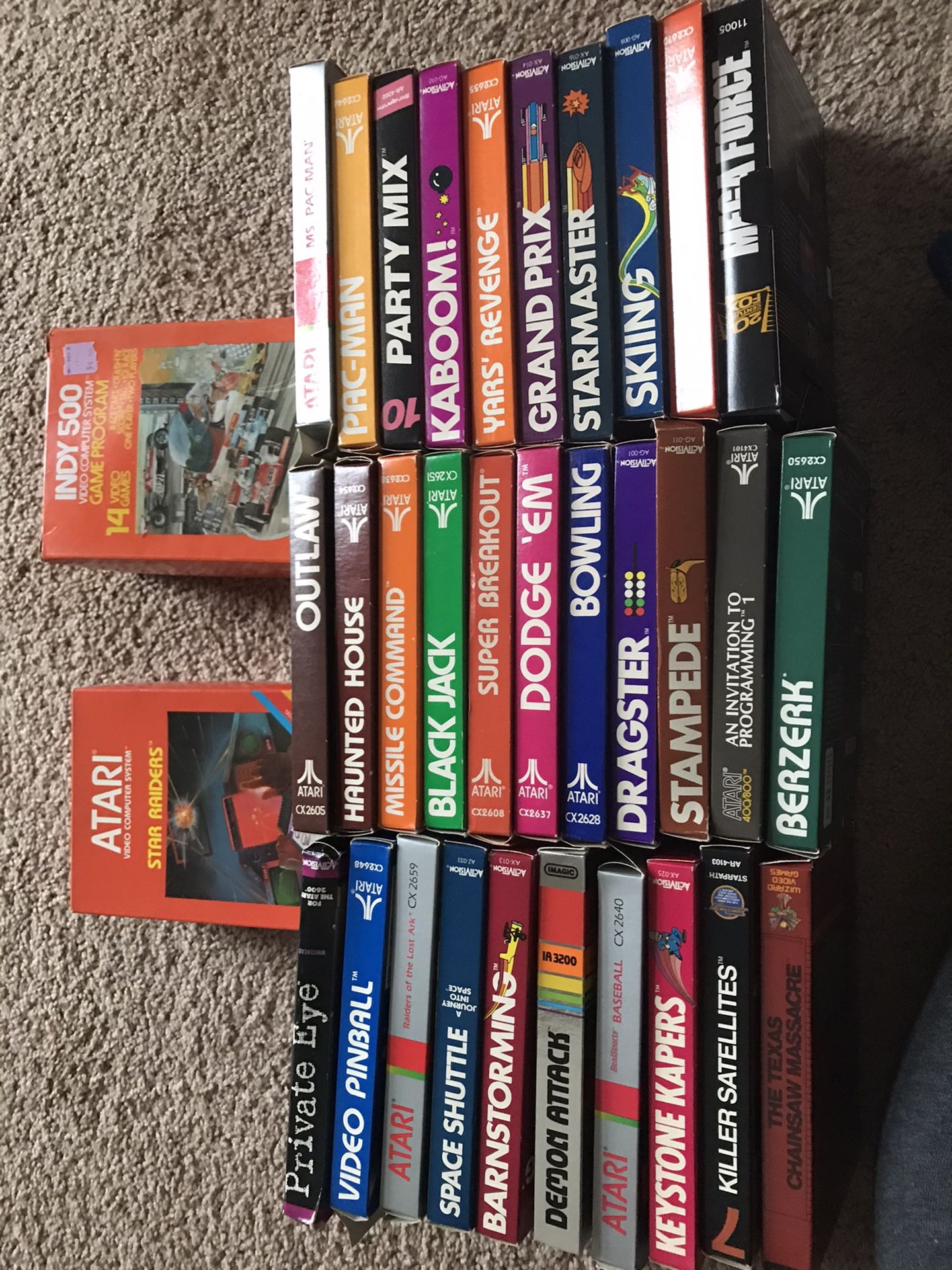 Vintage Atari Games - Porch pick up Chesterfield only