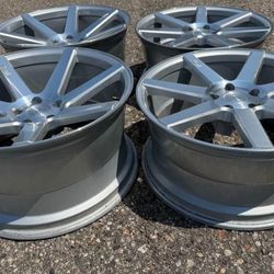 20” DODGE CHARGER CHALLENGER 5X115 WE FINANCE NICHE STAGGERED LIKE NEW WHEELS SET RIMS