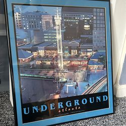 Framed Underground Atlanta Poster