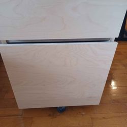 Beige Wooden File Cabinet