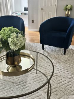 3 Navy Blue Chairs