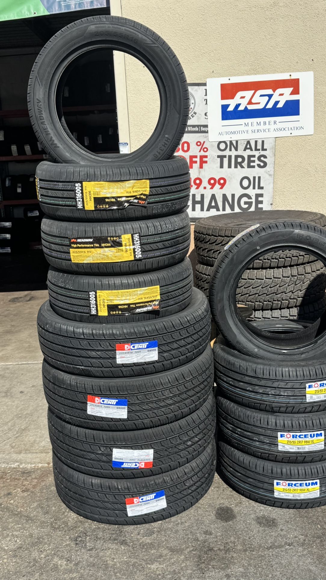 205-55R16 Brand new tires set with install $289