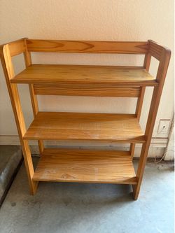 Solid Wood 3-Tier Shelf