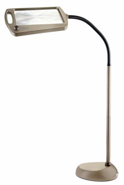 Daylight 24 402039-BRNZ Full Page 8 X 10 Inch LED Illuminated Floor, Bronze Magnifier Lamp