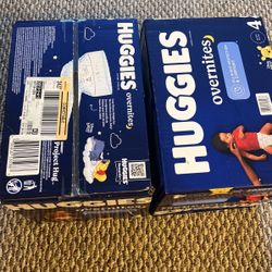 huggies overnight diapers size 4 58count 