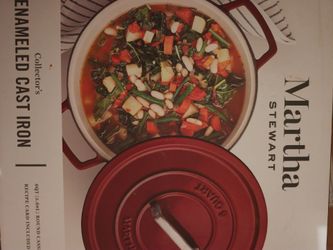 Martha Stewart 6QT Round Enameled Cast Iron Dutch Oven