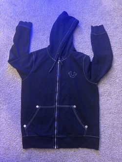 True Religion Black Zip-Up Hoodie