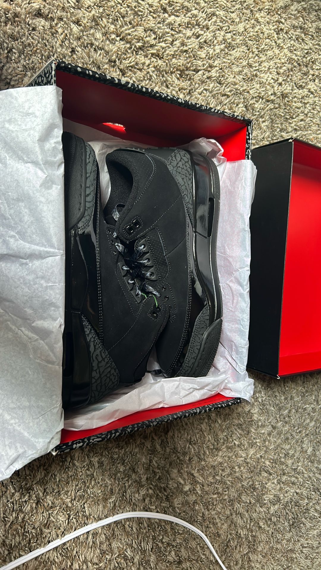 Jordan 3s Retro Black Cats Size 9.5