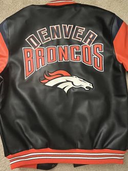 New W Tag Size M Sold Out On HSN Officially Licensed NFL Football G III Faux Leather Varsity Jacket Denver Broncos for Sale in Gibsonton FL OfferUp